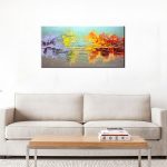 Fall Trees Reflection - Afbeelding 2