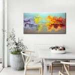 Fall Trees Reflection - Afbeelding 4