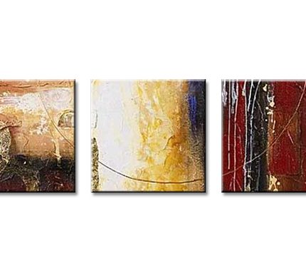 Aardse Gloed, handgeschilderd olieverfschilderij met abstracte kleurvlakken