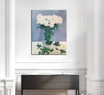 White Roses in a Vase - Afbeelding 2