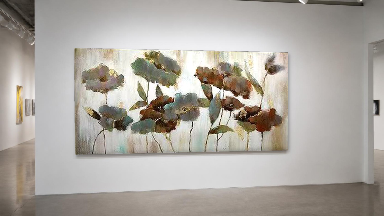 CAS038-1 Veldbloemen in Aardse Tinten, Bloemen & Stilleven schilderij aan de muur in interieur