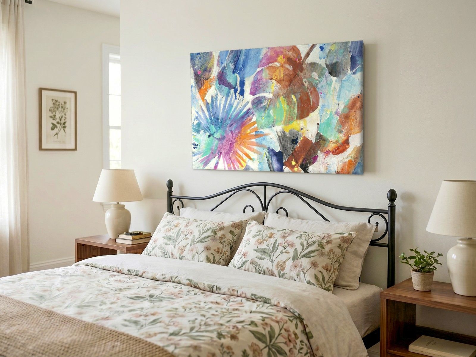 CAS1009-1 Tropisch Bladerspel, Abstract & Modern schilderij aan de muur in interieur