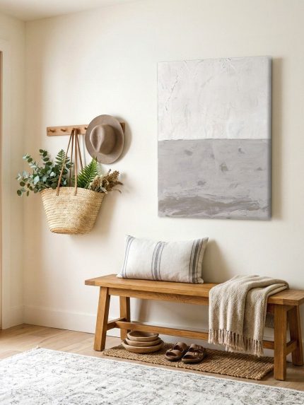 Stille Horizon, Abstract & Modern schilderij aan de muur in interieur