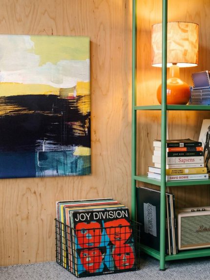 Zwarte Horizon, Abstract & Modern schilderij aan de muur in interieur