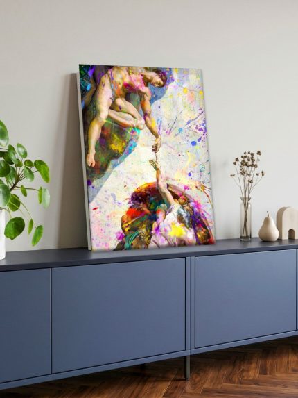 Vonk der Aanraking, Mensen & Portretten schilderij aan de muur in interieur