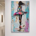 Wervelende Danseres, Mensen & Portretten schilderij aan de muur in interieur