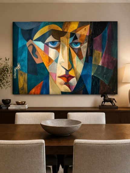 Prisma Portret, Mensen & Portretten schilderij aan de muur in interieur