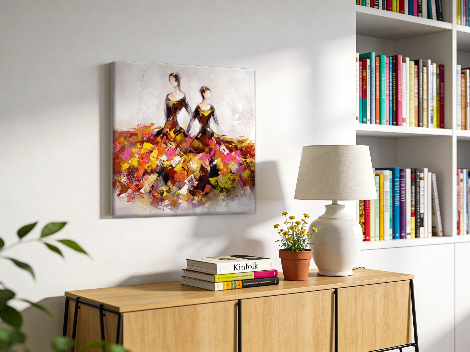 CAS178-1 Danseressen in kleurenpracht, Mensen & Portretten schilderij aan de muur in interieur