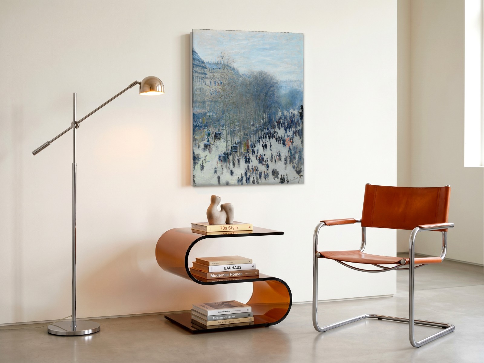 CAS1840-1 Boulevard des Capucines (naar Monet), Steden & Skylines schilderij aan de muur in interieur