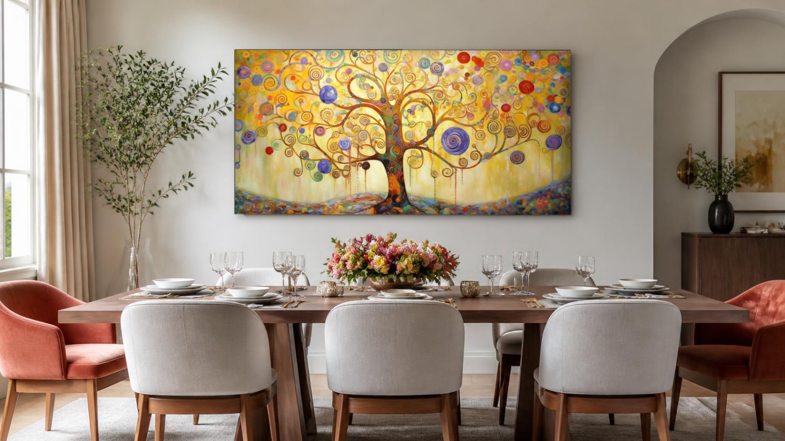 CAS2054-1 Levensboom, Natuur & Landschap schilderij aan de muur in interieur