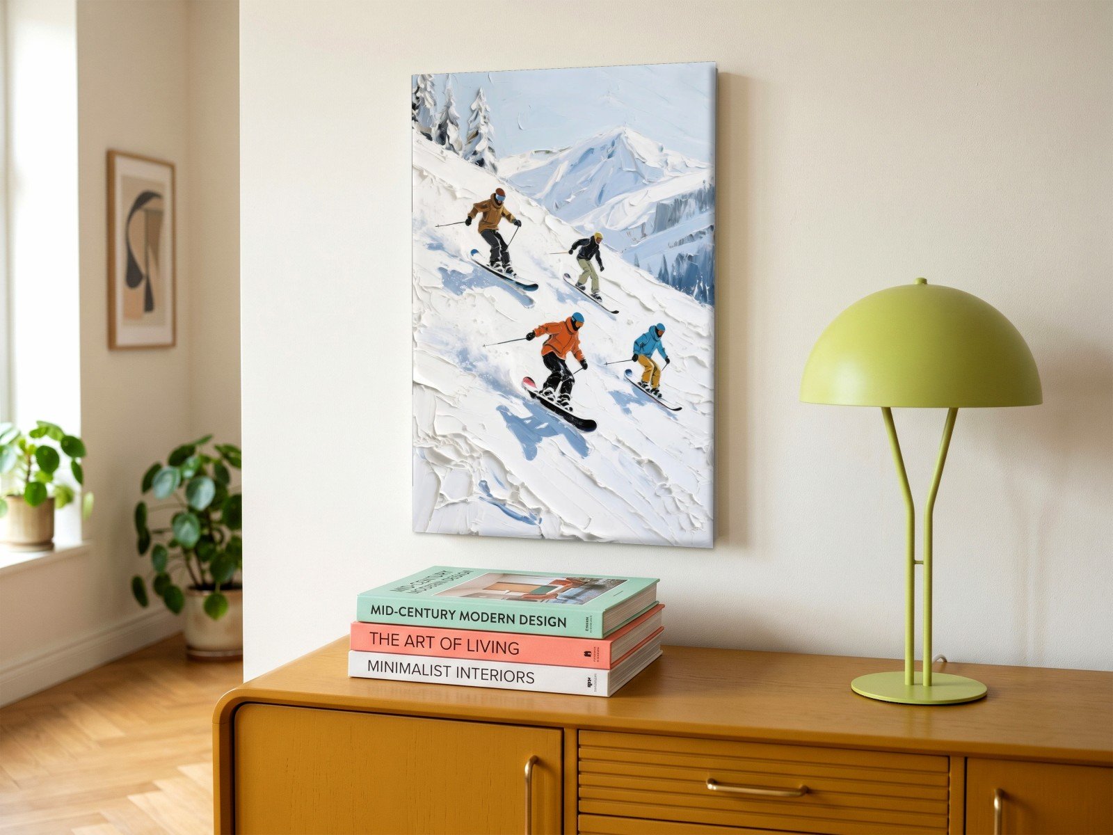CAS2078-1 Afdaling in de Bergen, Natuur & Landschap schilderij aan de muur in interieur