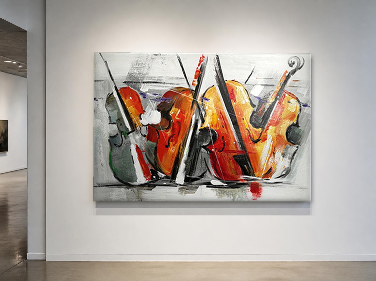 CAS230-1 Vurige Violen, Mensen & Portretten schilderij aan de muur in interieur