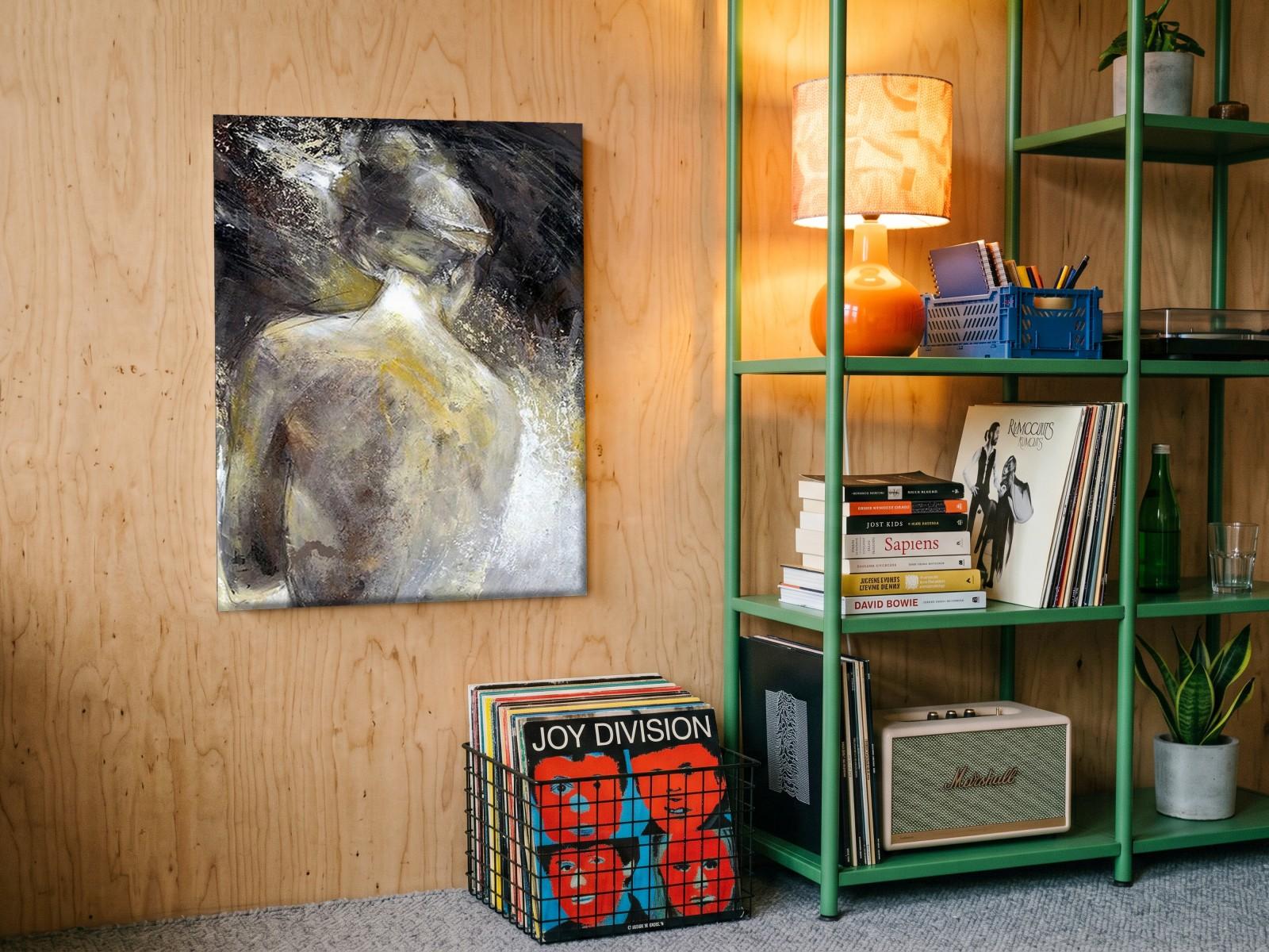 CAS370-1 Rug in Licht, Mensen & Portretten schilderij aan de muur in interieur