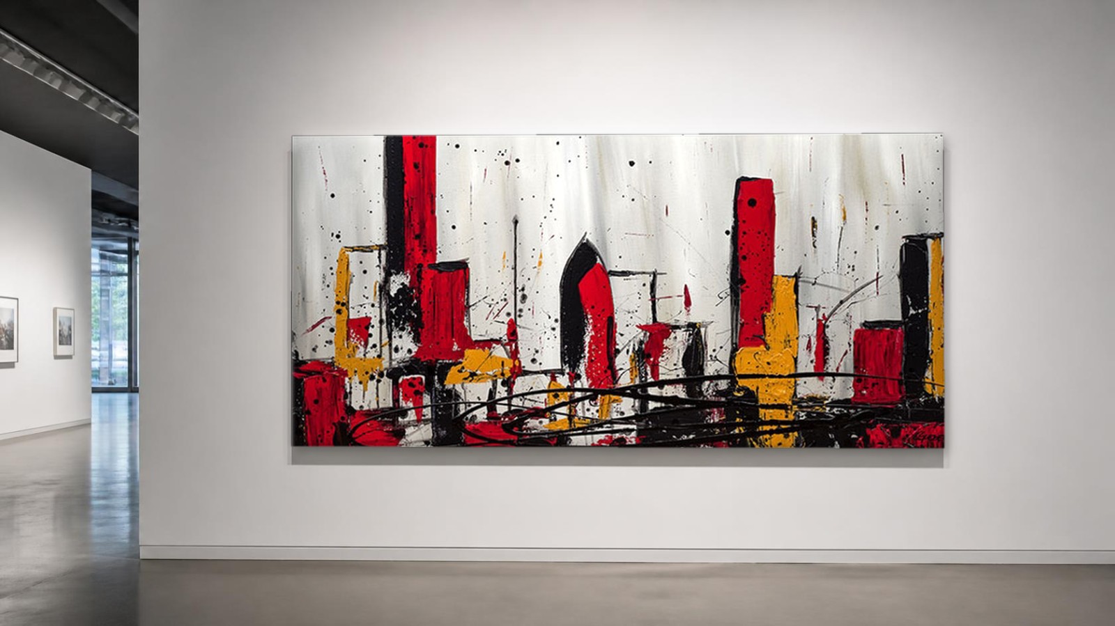 CAS434-1 Vurige Skyline, Steden & Skylines schilderij aan de muur in interieur