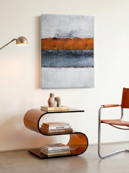 Horizon in Roest, Abstract & Modern schilderij aan de muur in interieur