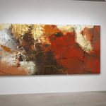 Oprukkend Vuur, Abstract & Modern schilderij aan de muur in interieur