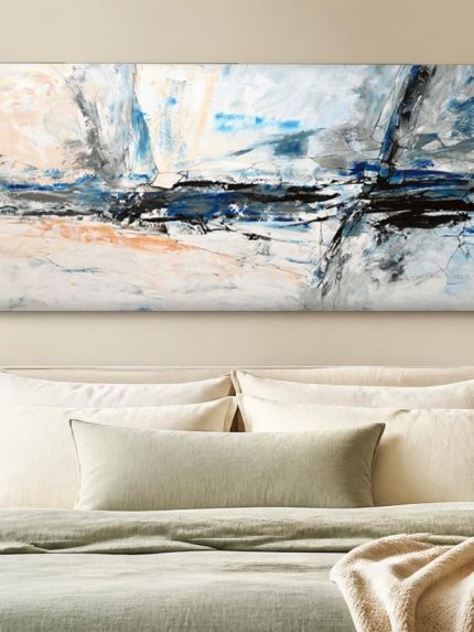 Hemelse Turbulentie, Abstract & Modern schilderij aan de muur in interieur