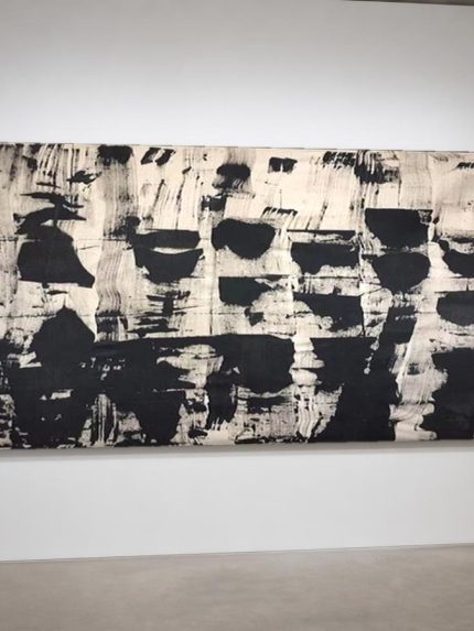 Ritme in Zwart-Wit, Abstract & Modern schilderij aan de muur in interieur