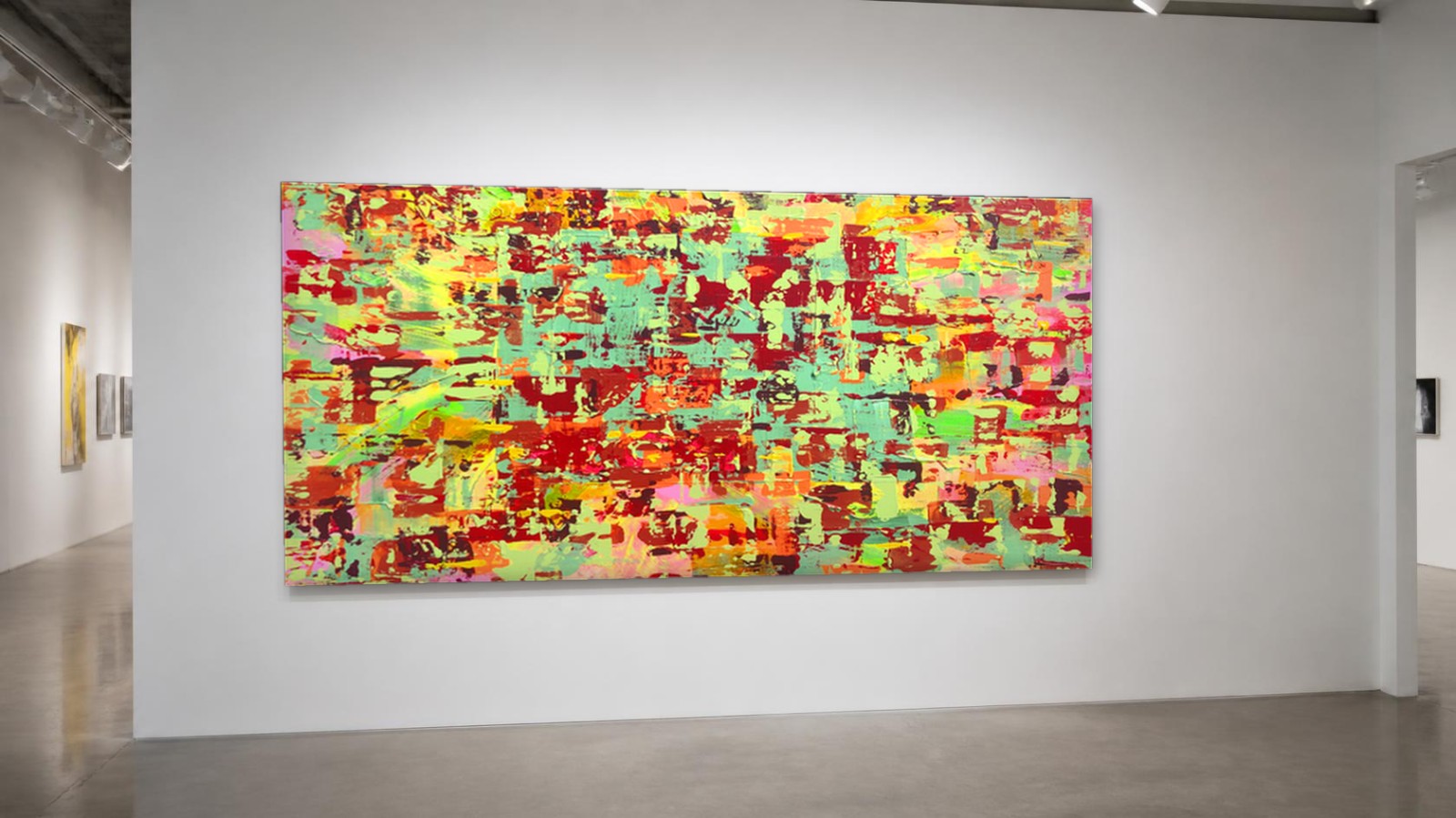 CAS647-1 Kleurenspel in Mozaïek, Abstract & Modern schilderij aan de muur in interieur
