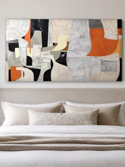 Marmerklanken, Abstract & Modern schilderij aan de muur in interieur