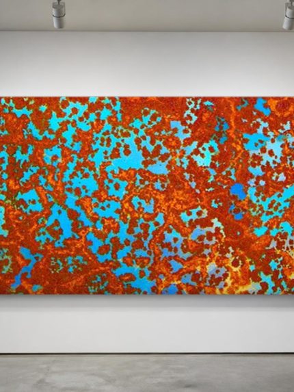 Roestige Textuur, Abstract & Modern schilderij aan de muur in interieur