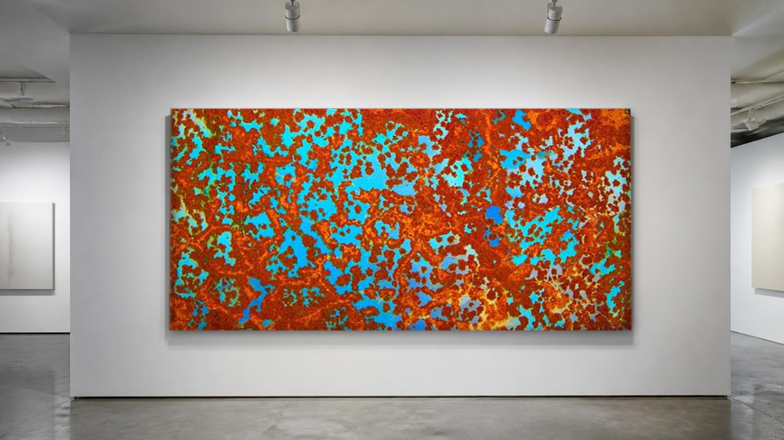 CAS701-1 Roestige Textuur, Abstract & Modern schilderij aan de muur in interieur