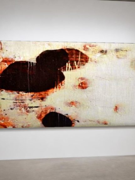 Sporen in Roest, Abstract & Modern schilderij aan de muur in interieur