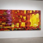 Vurig Kleurenspel, Abstract & Modern schilderij aan de muur in interieur