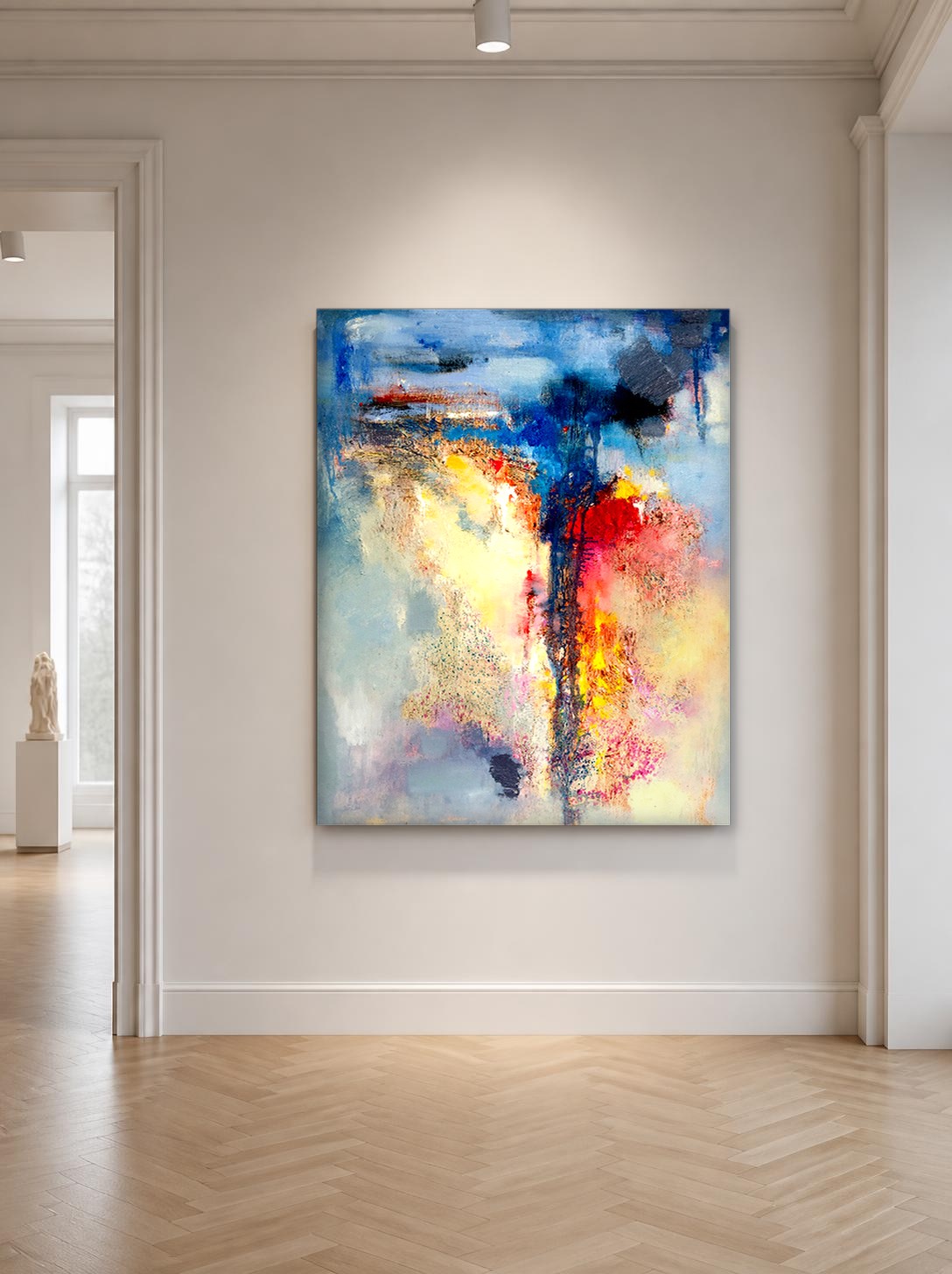 CAS808-1 Lava in Beweging, Abstract & Modern schilderij aan de muur in interieur