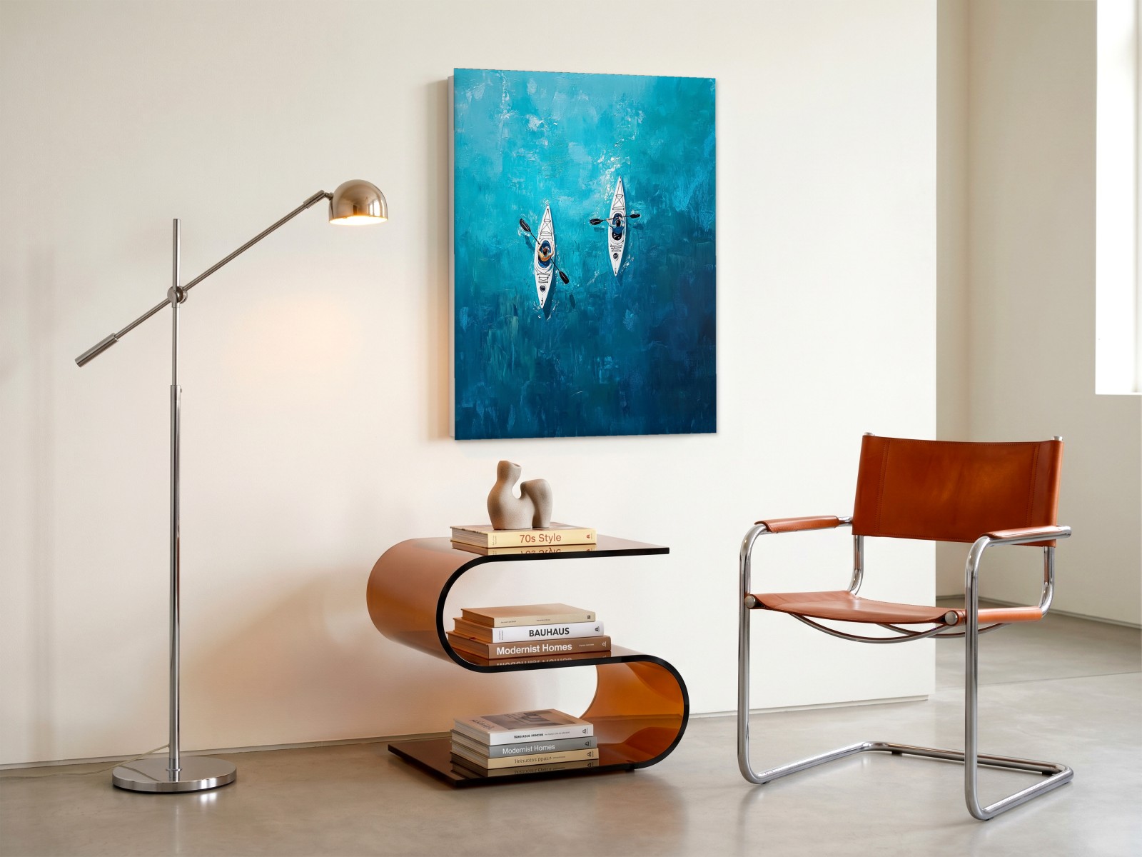 CAS2188-1 Twee kajaks op turquoise water - Afbeelding 1