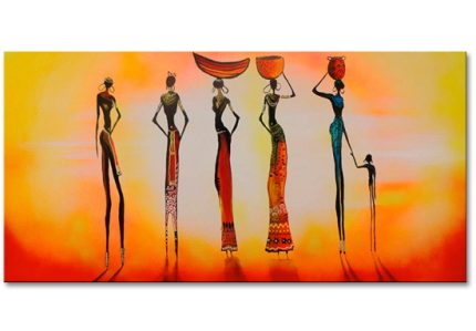 African Women in the Sunset