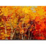 Birch Trees and Red Leaves 3