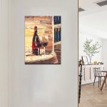 Bottle of Red Wine, 2 Glasses - Afbeelding 2