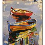 Fishing Boats at Sunset