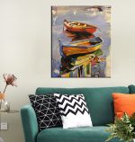 Fishing Boats at Sunset - Afbeelding 2