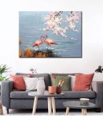 Flamingos and Blossoms - Afbeelding 2