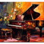 Floral Print Piano