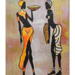 Girls at an African Market