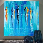 Human Silhouettes in Blue - Afbeelding 2