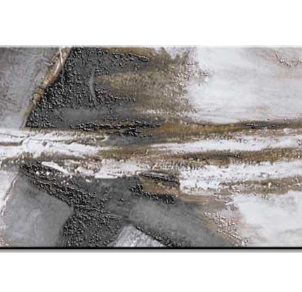 Verweerde Structuur in Zilver en Goud, handgeschilderd olieverfschilderij met abstracte structuur