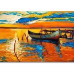 Lonely Boat at Nightfall