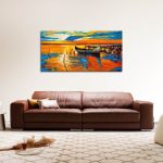 Lonely Boat at Nightfall - Afbeelding 2