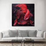 Red Betta Fish - Afbeelding 2