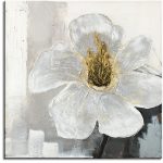 Silver Flower with Golden Stamen