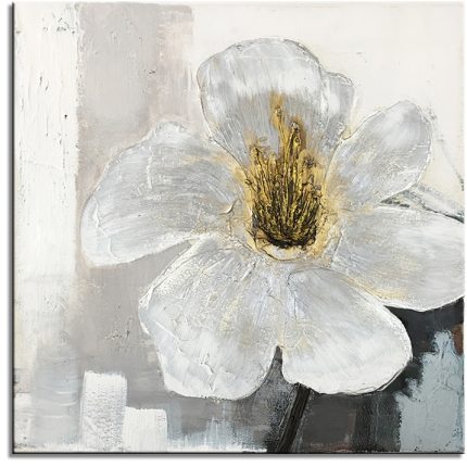 Silver Flower with Golden Stamen