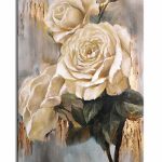 White Roses with a Golden Touch
