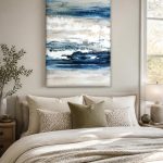Schuimende Golven, Natuur & Landschap schilderij aan de muur in interieur