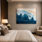 Golf gezien vanuit de lucht, Natuur & Landschap schilderij aan de muur in interieur
