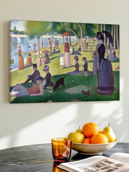 Zondag op La Grande Jatte (naar Seurat), Mensen & Portretten schilderij aan de muur in interieur