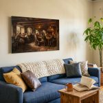 Avond in de Herberg, Mensen & Portretten schilderij aan de muur in interieur